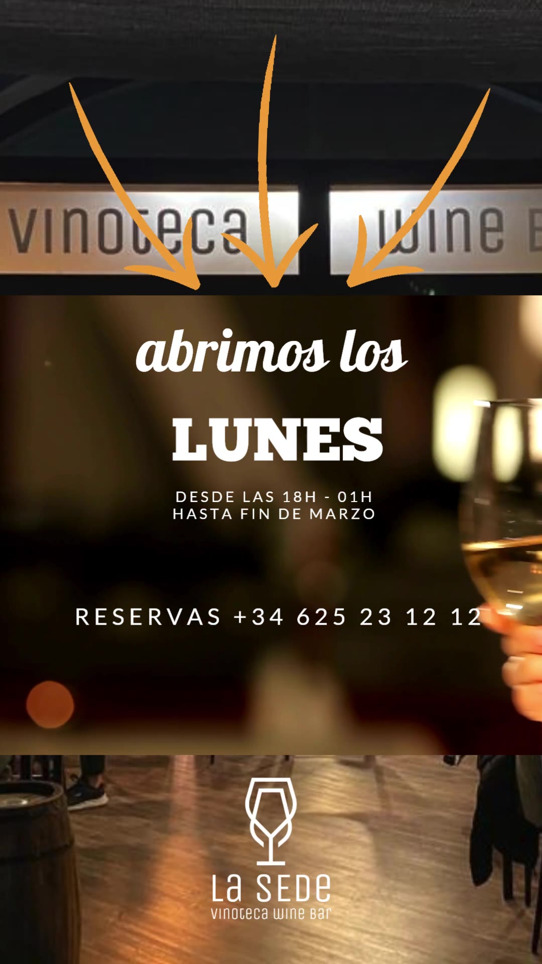Abrimos los lunes en La SEDe, de 18:00 a 01:00, hasta fin de marzo