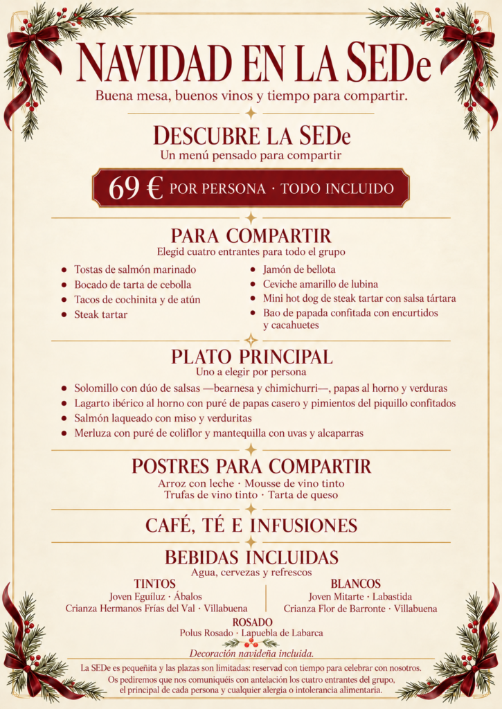 Menú de Navidad en La SEDe