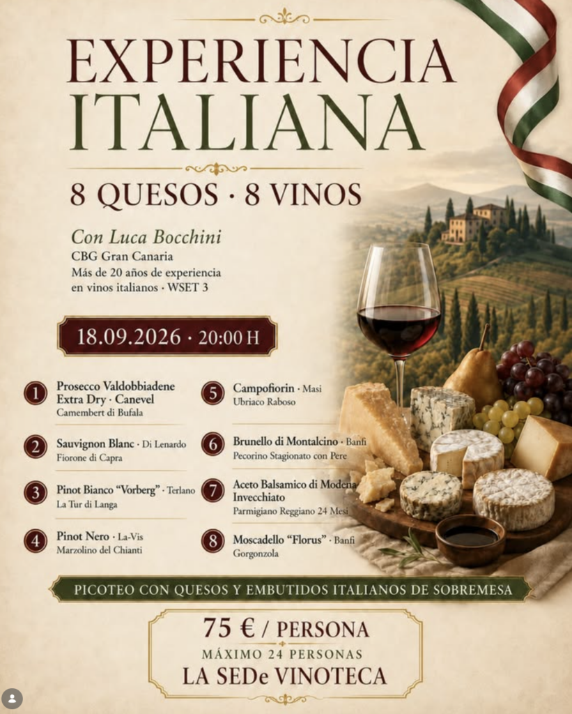 Cartel de la Experiencia Italiana en La SEDe